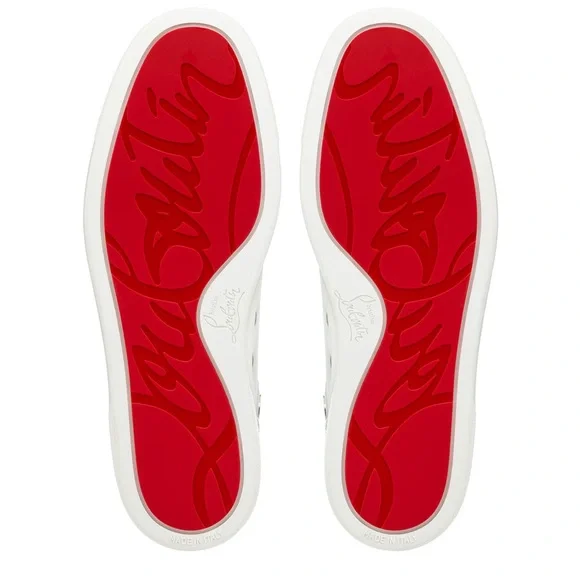 Christian Louboutin White Sneakers with Red Soles - Picture 1 of 2